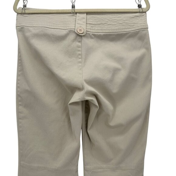 Vintage Cache Womens 10 Pants Wide Leg Flared Ivory 1990s Preppy Retro Career - Picture 5 of 10